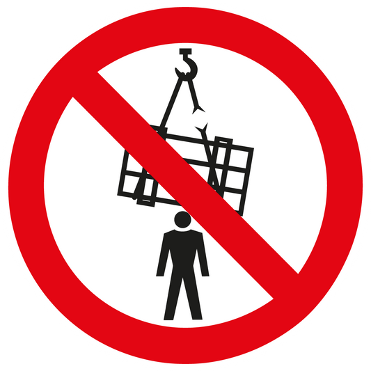 Verbotsschilder - Schwebende Lasten