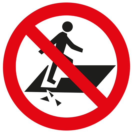 Verbotsschilder - Durchsturzgefahr
