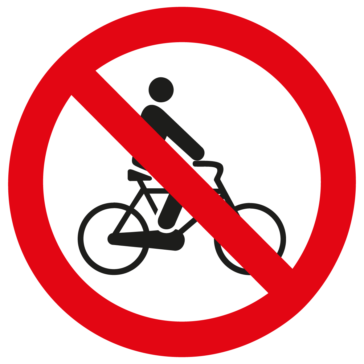 Verbotsschild - Fahrrad fahren verboten