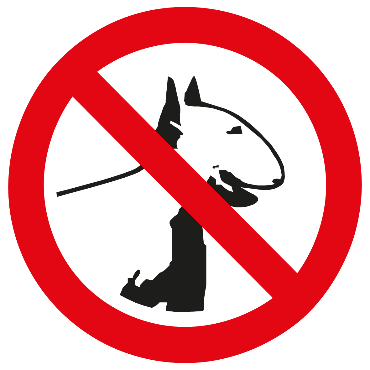 Verbotsschild - Kampfhunde verboten