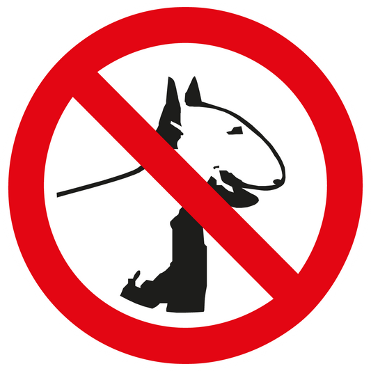 Verbotsschild - Kampfhunde verboten