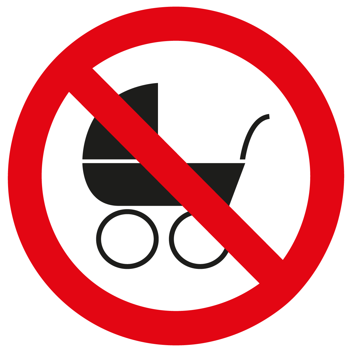 Verbotsschild - Kinderwagen verboten