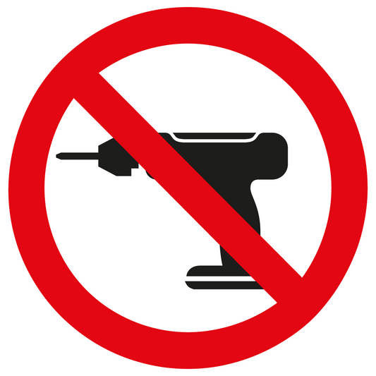 Verbotsschilder - Bohren verboten