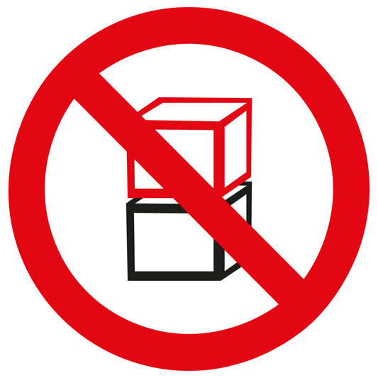 Verbotsschilder - Übereinander stapeln verboten