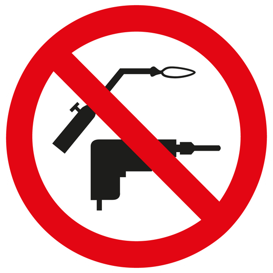 Verbotsschilder - Bohren und Schweißen verboten