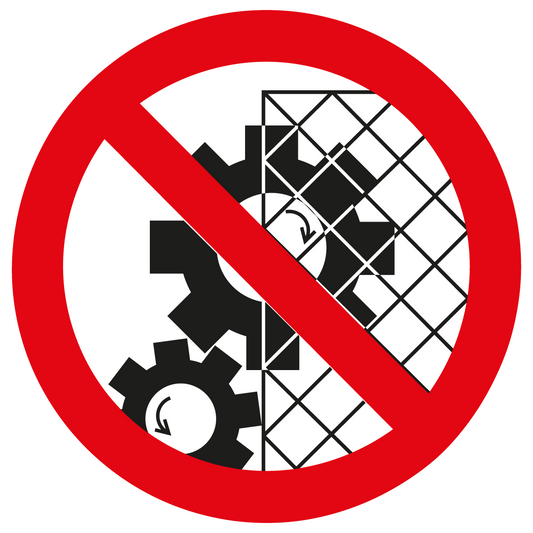 Verbotsschilder - Schutzvorrichtung entfernen verboten