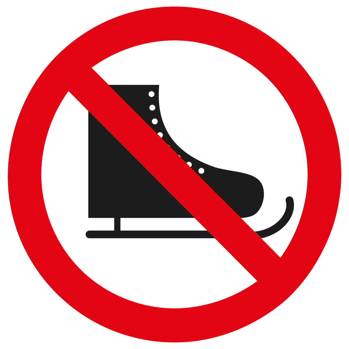 Verbotsschild - Schlittschuhlaufen verboten