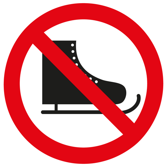 Verbotsschild - Schlittschuhlaufen verboten