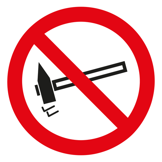 Verbotsschilder - Einschlagen verboten