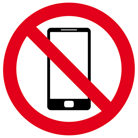 Verbotsschild - Smartphone verboten