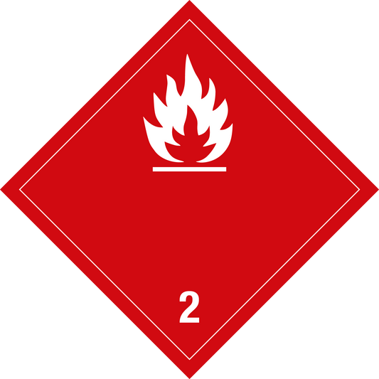 Gefahrgutschild - Entzündbare Gase