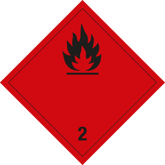Gefahrgutschild - Entzündbare Gase