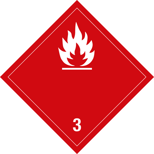 Gefahrgutschild - Entzündbare Flüssigkeiten