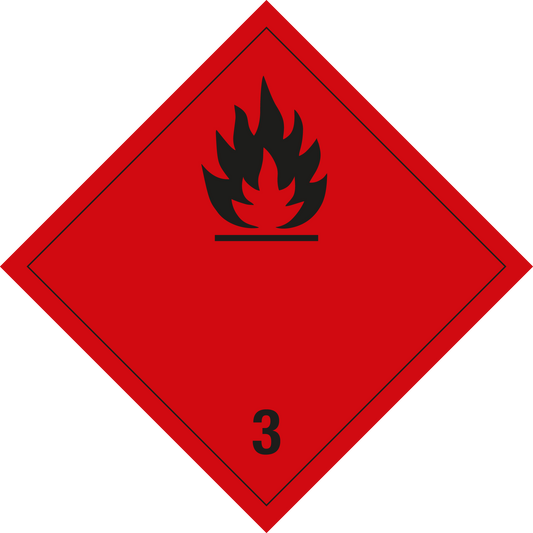 Gefahrgutschild - Entzündbare Flüssigkeiten