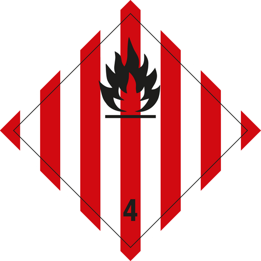 Gefahrgutschild - Entzündbare, feste Stoffe