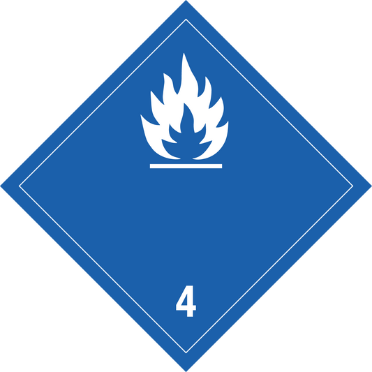 Gefahrgutschild - Entzündbare, feste Stoffe (wasseraktiv)