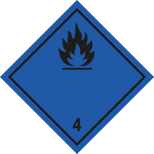 Gefahrgutschild - Entzündbare, feste Stoffe (wasseraktiv)