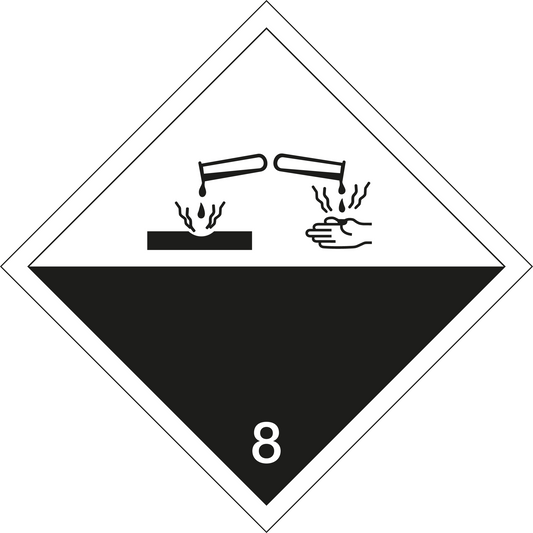 Gefahrgutschild - Ätzende Stoffe