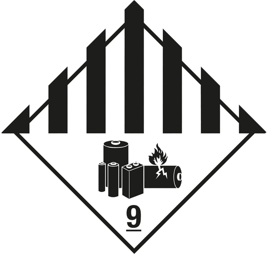 Gefahrgutschild - Lithiumbatterien