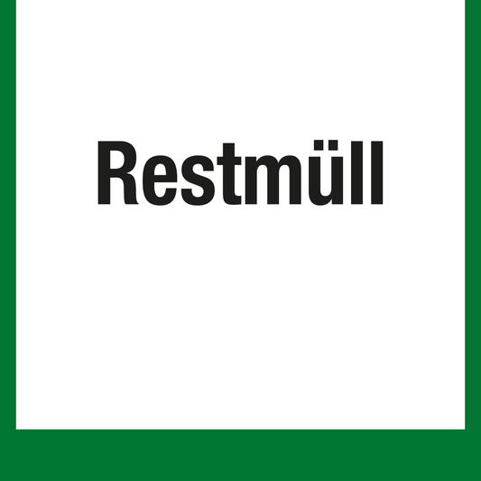 Wertstoffschild - Restmüll