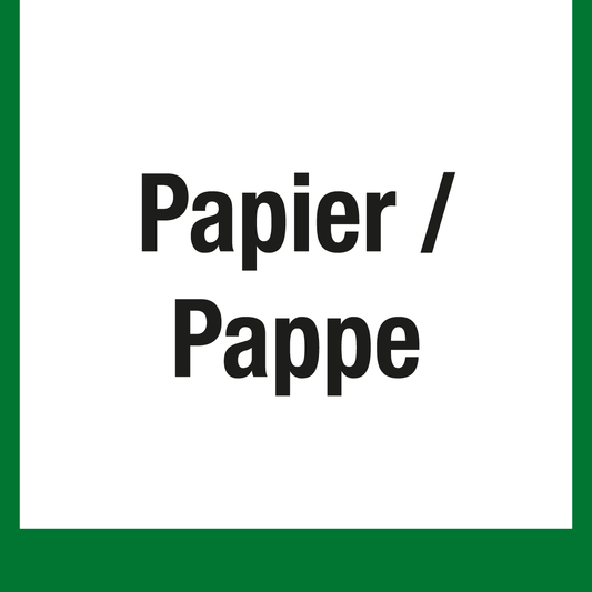 Wertstoffschild - Papier / Pappe