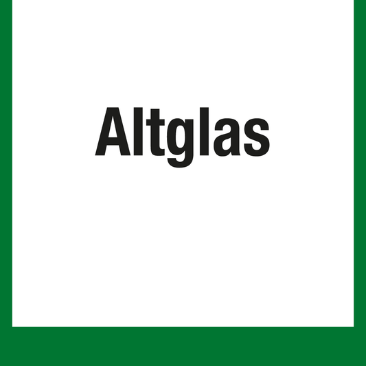 Wertstoffschild - Altglas