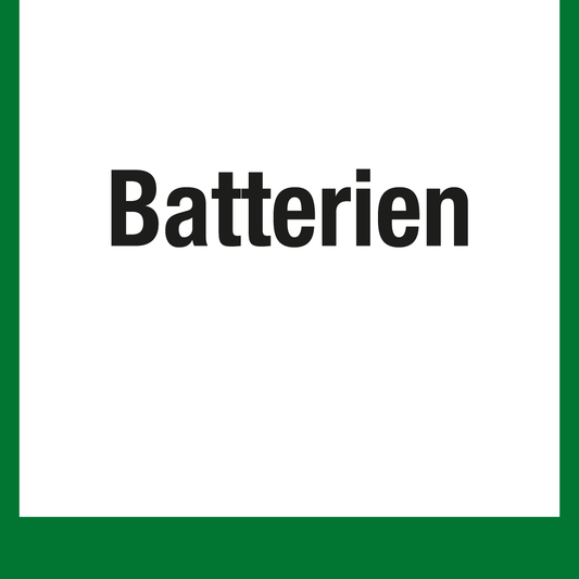 Wertstoffschild - Batterien
