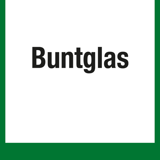 Wertstoffschild - Buntglas