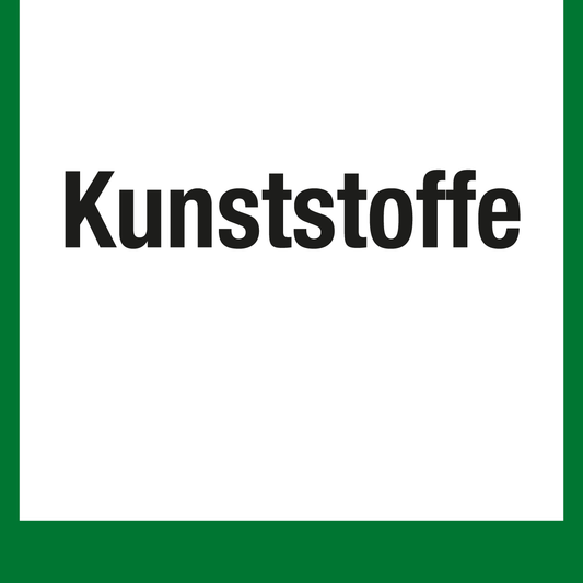 Wertstoffschild - Kunststoffe