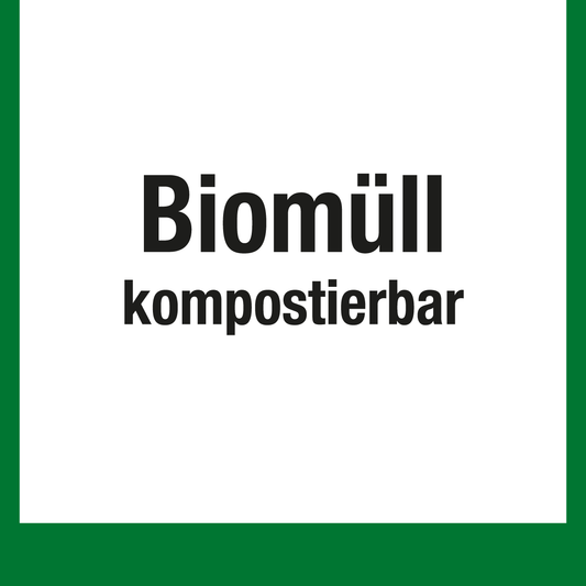 Wertstoffschild - Biomüll kompostierbar