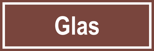 Wertstoffschild - Glas