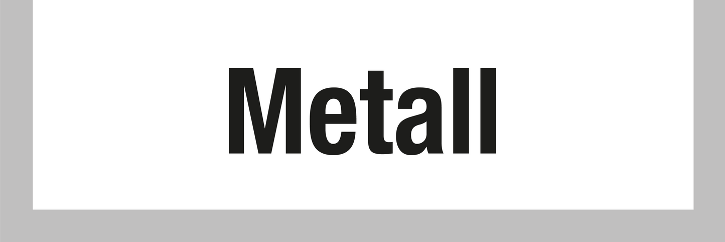 Wertstoffschild - Metall