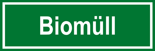Wertstoffschild - Biomüll
