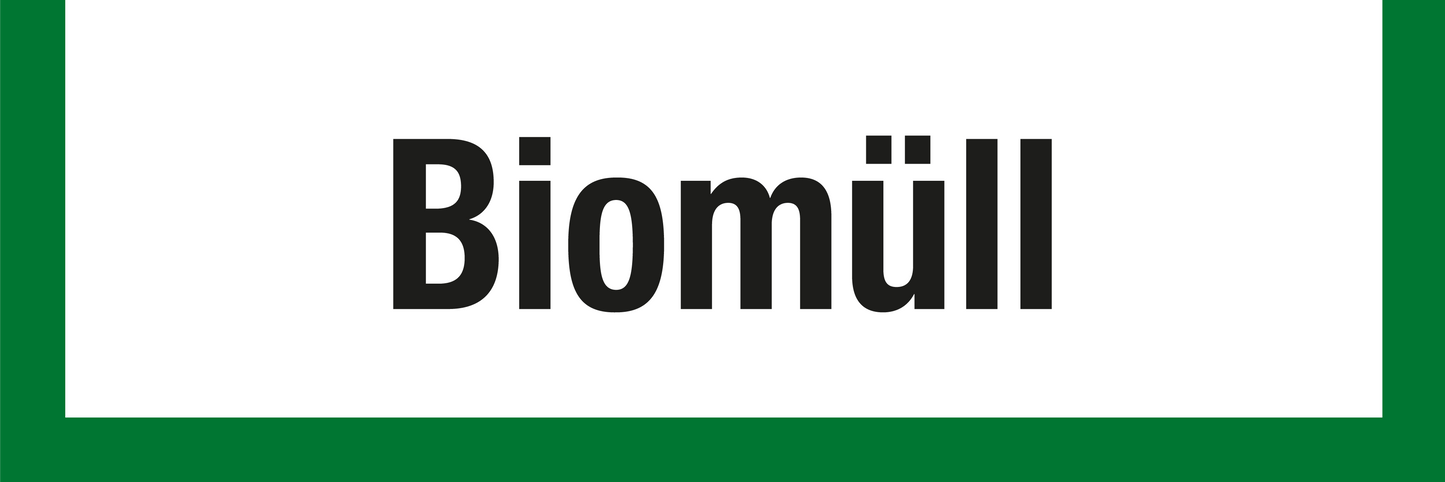 Wertstoffschild - Biomüll