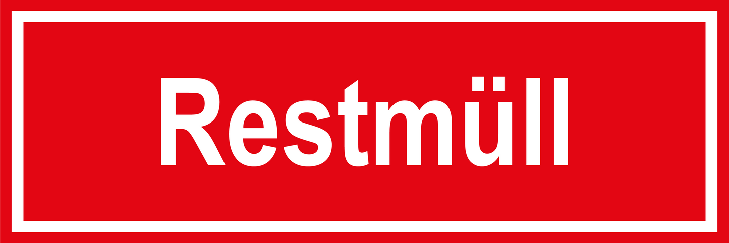Wertstoffschild - Restmüll