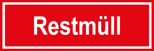 Wertstoffschild - Restmüll