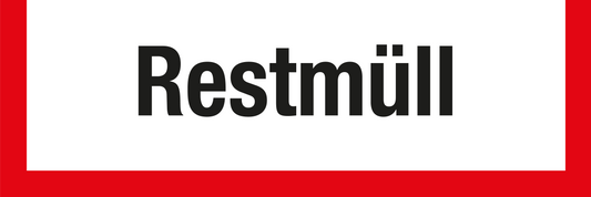 Wertstoffschild - Restmüll