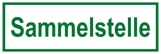 Wertstoffschild - Sammelstelle