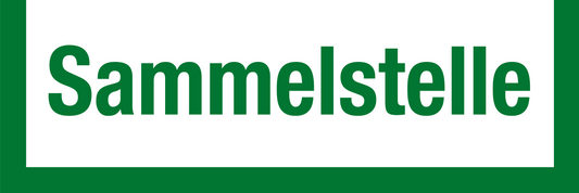 Wertstoffschild - Sammelstelle