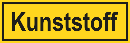 Wertstoffschild - Kunststoff