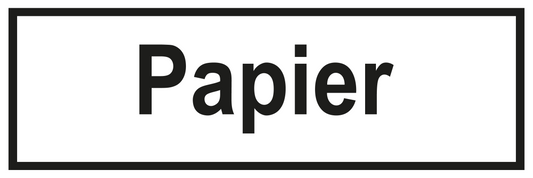 Wertstoffschild - Papier
