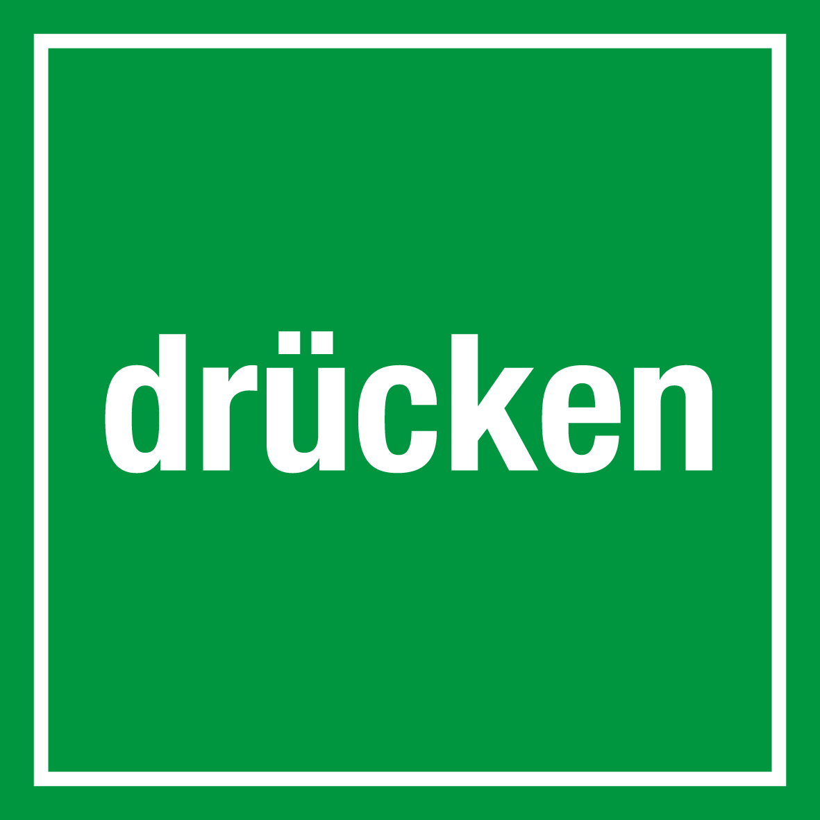 Türschild - drücken