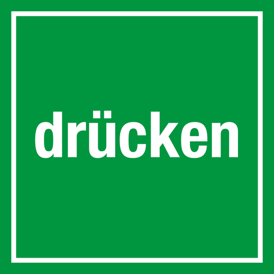 Türschild - drücken