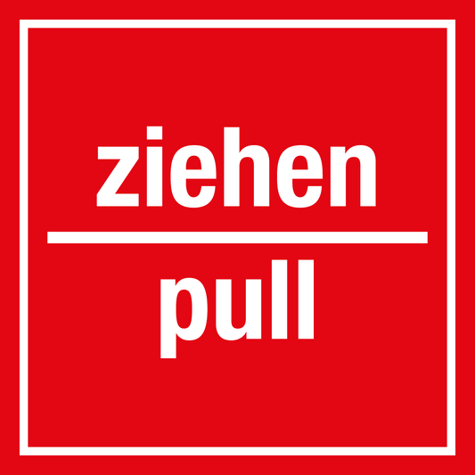 Türschild - ziehen/ pull