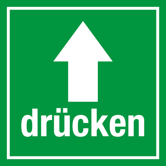 Türschild - drücken