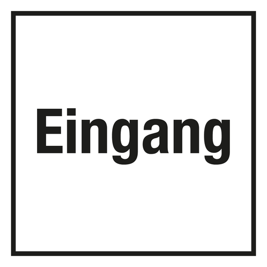 Türschild- Eingang