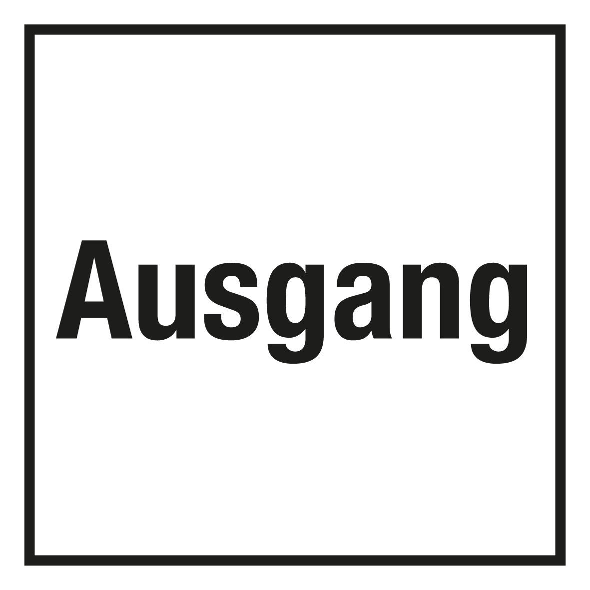 Türschild - Ausgang