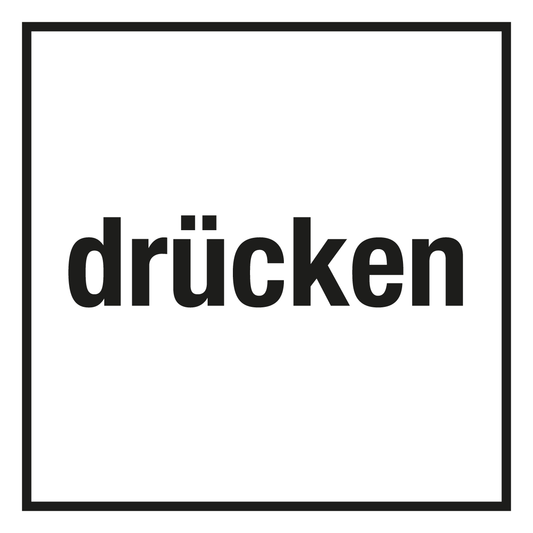 Türschild - drücken