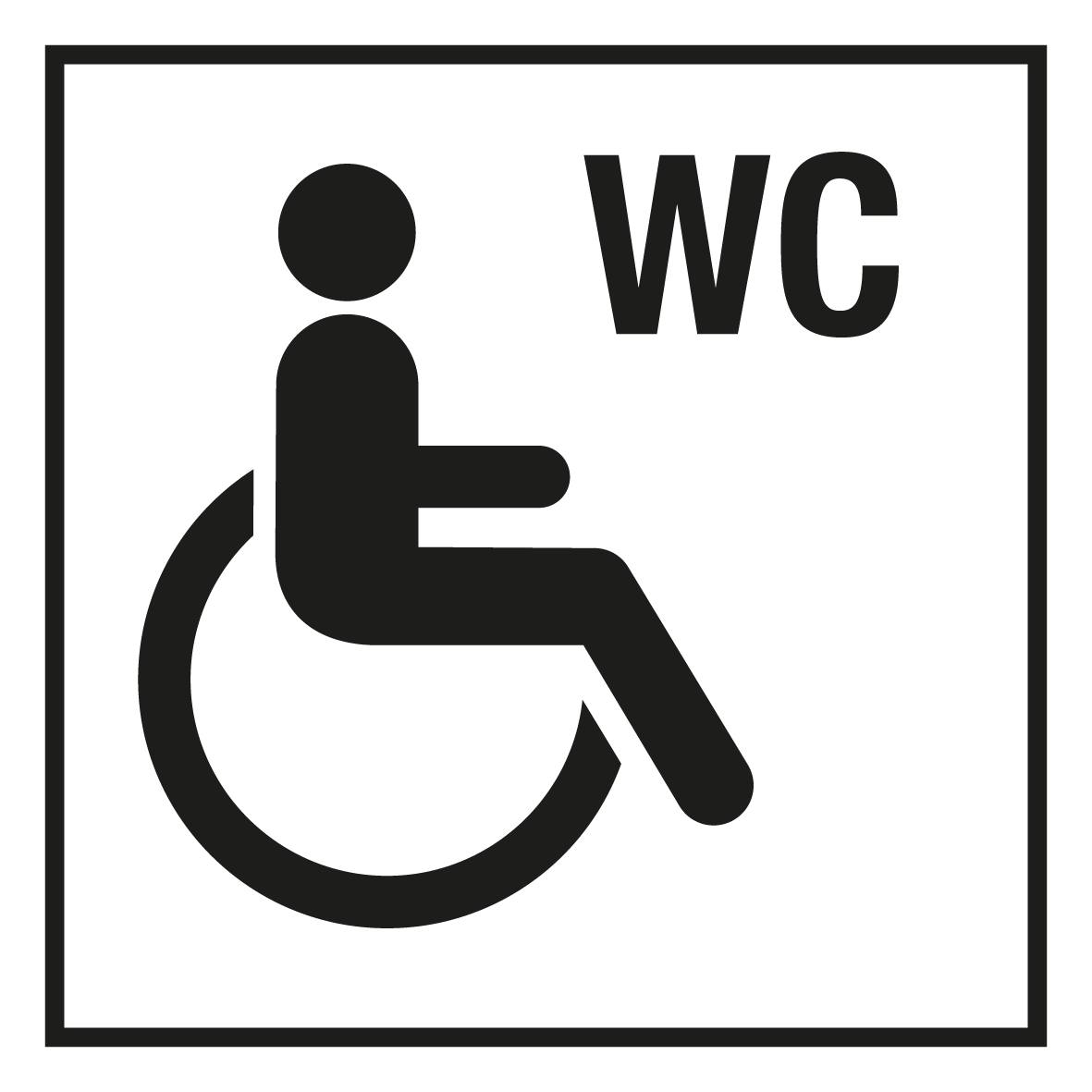 Türschild - WC barrierefrei