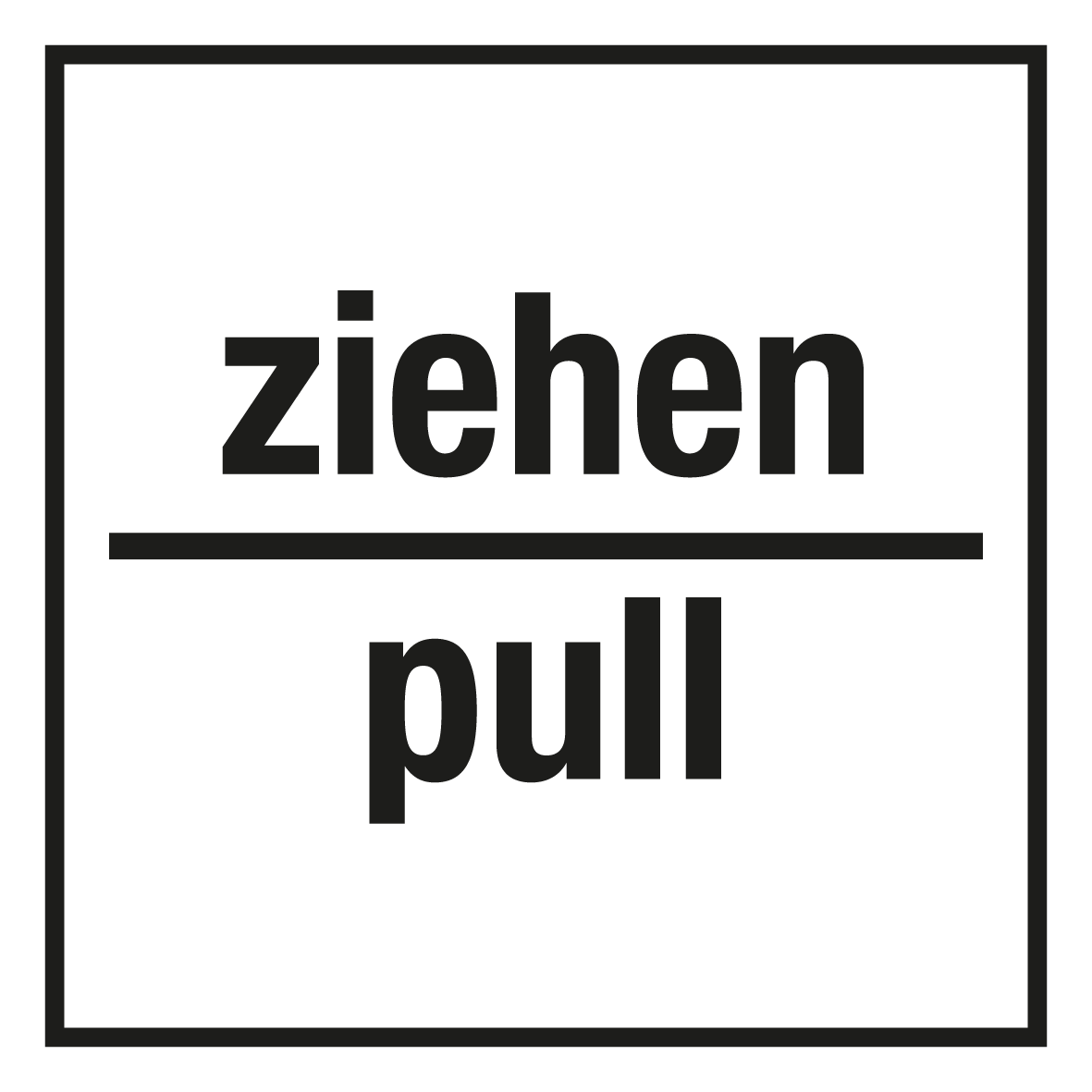 Türschild - ziehen/ pull